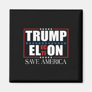 Funny Trump Val USA flagga Trump Elon Spara Amer Magnet