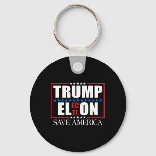 Funny Trump Val USA flagga Trump Elon Spara Amer Nyckelring