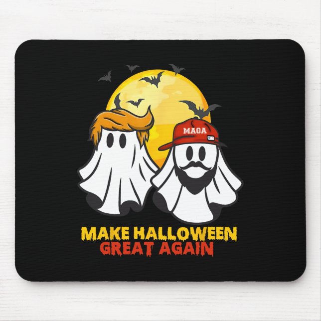 Funny Trump Vance Ghost Mega Hat Make Halloween Gr Musmatta (Framsidan)