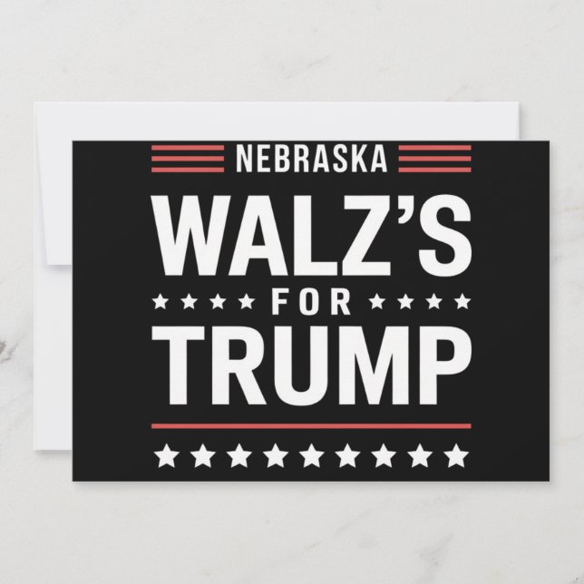 Funny Trump Vance Walz's for Trump Nebraska Inbjudningar (Framsida)