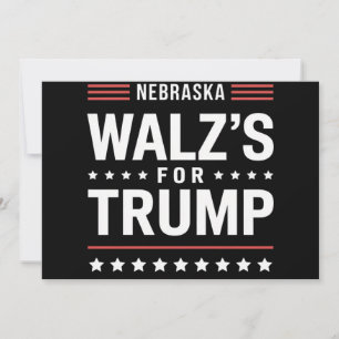 Funny Trump Vance Walz's for Trump Nebraska Inbjudningar