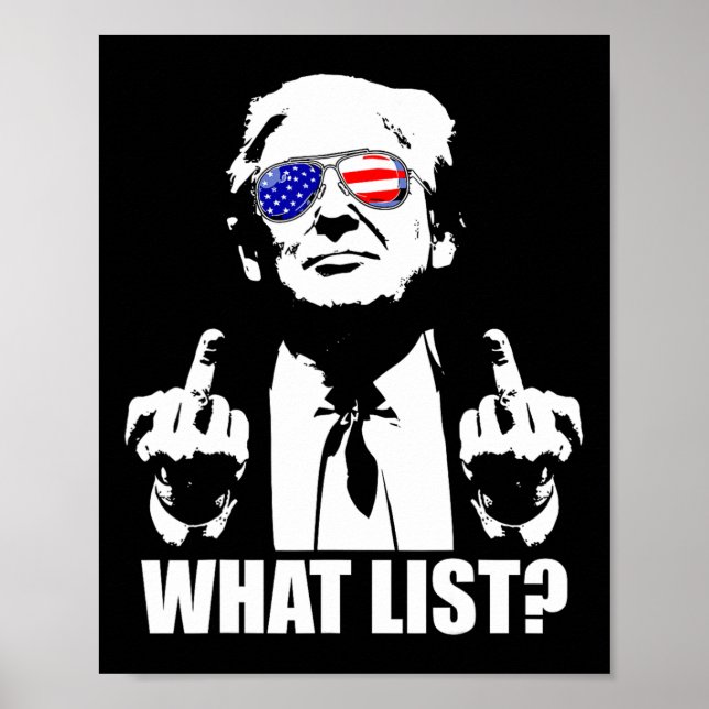 Funny Trump What List 1  Poster (Framsidan)