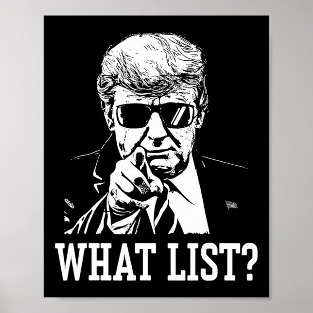 Funny Trump What List 4  Poster (Framsidan)