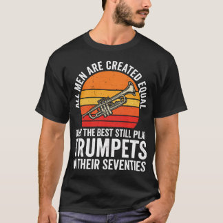 Funny Trumpet Dad 70Th Birthday Fathers Day T Shirt