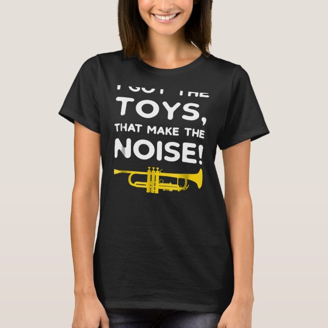Funny Trumpet Music T Shirt (Framsida)
