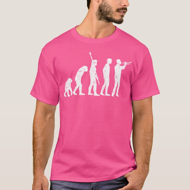Funny Trumpet Player Graphic Trumpeter I Evolution T Shirt (Framsida)
