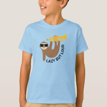 Funny Trumpet Sloth Shirt för barn