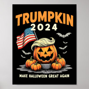 Funny Trumpkin 2024 Trump Make Halloween Underbar Poster