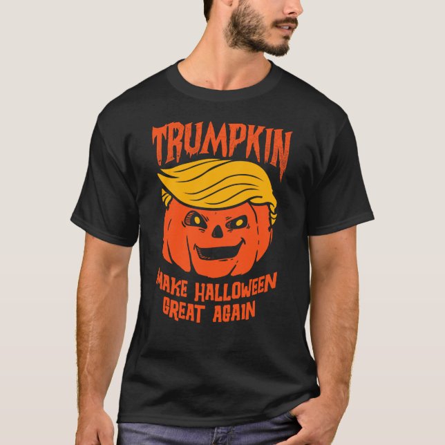Funny Trumpkin Halloween T Shirt (Framsida)
