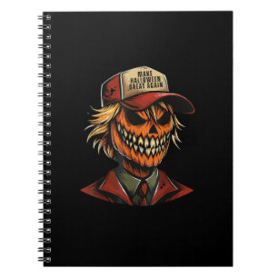 Funny Trumpkin Pumpkin Skeleton Make Halloween Gre Anteckningsbok