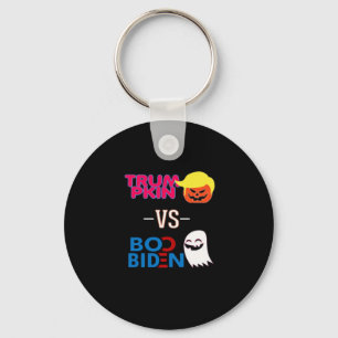 Funny Trumpkin Vs Boo Biden Halloween-designklass Nyckelring