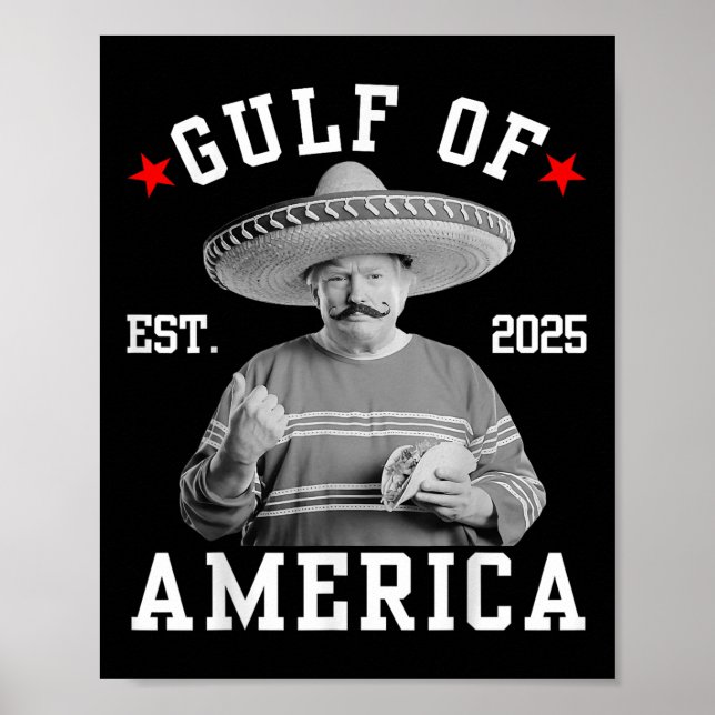 Funny Trumpshirt Bukt USA Lustigt mexikanskt Poster (Framsidan)
