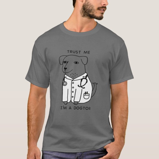 Funny Trust Me I'M A Dogtor Dr Brad Robinson T Shirt (Framsida)