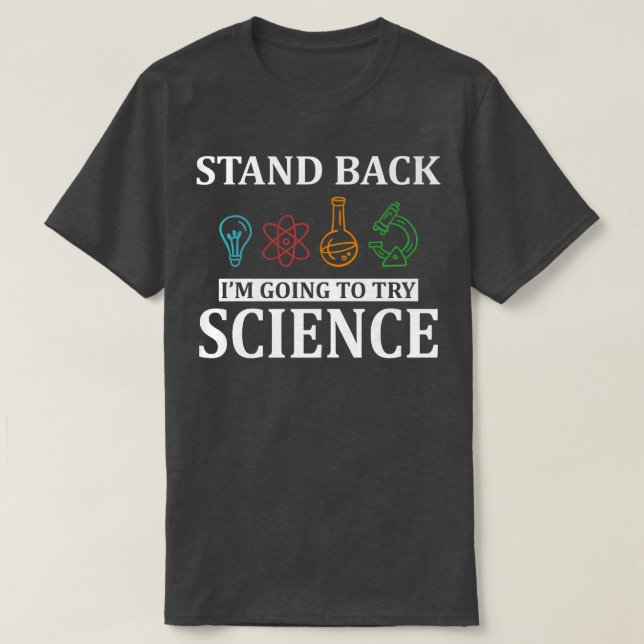 Funny Trying Science Premium T Shirt (Design framsida)
