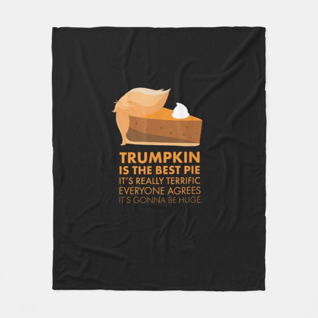 Funny Tshirt Pumpkin Paj Thanksgiving Fall Fleecefilt (Framsidan)
