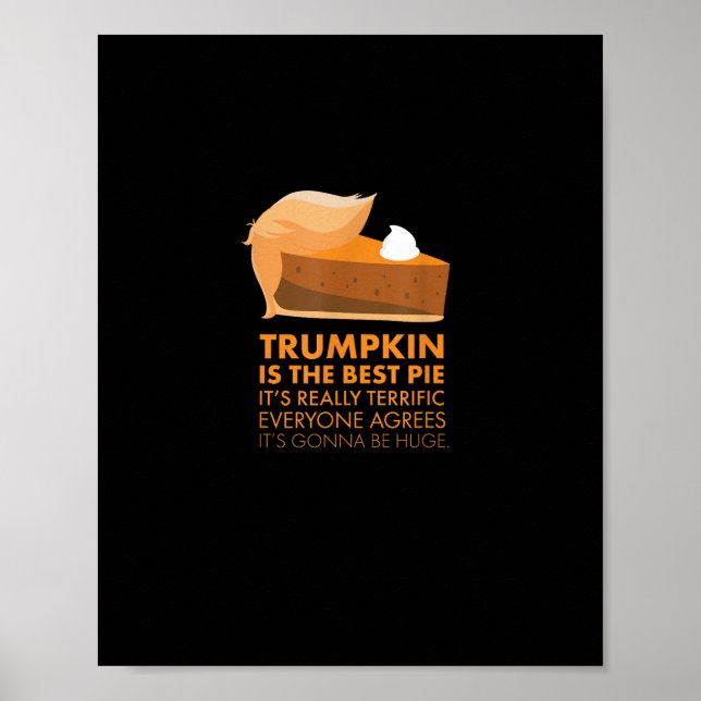 Funny Tshirt Pumpkin Paj Thanksgiving Fall Poster (Framsidan)