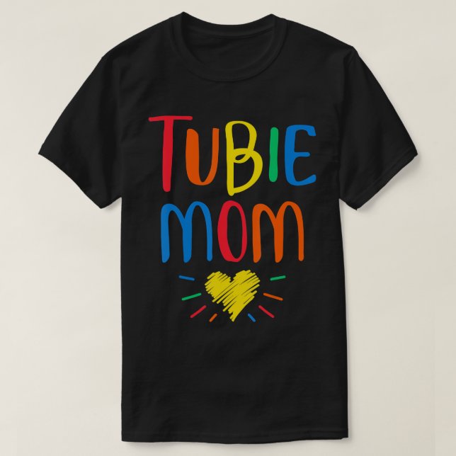 Funny Tubie Mamma Matar Tube Awareness Gastrostomy T Shirt (Design framsida)