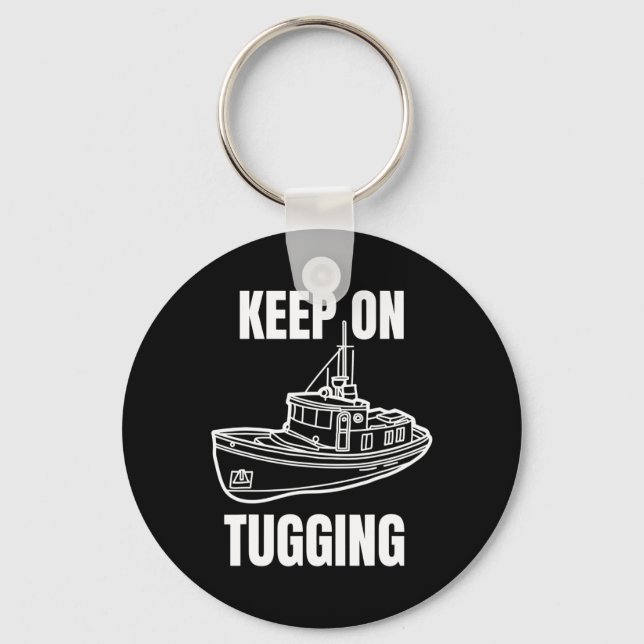 Funny Tug Boat Captain Graphic  Nyckelring (Framsida)