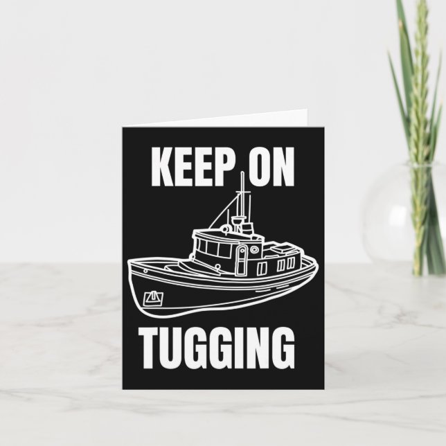 Funny Tug Boat Kapten Graphic Kort (Framsida)
