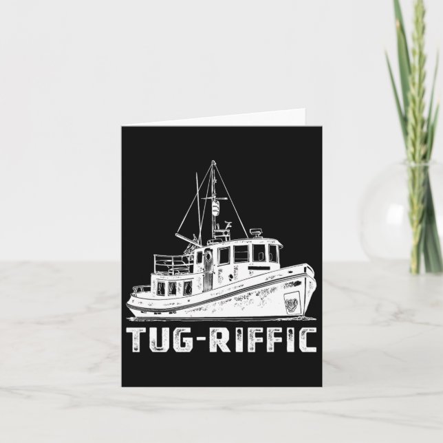 Funny Tugboat Towboat Tug Boating Pun Kort (Framsida)