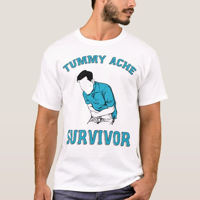 Funny Tummy Ache Survivor För manar Women T Shirt (Framsida)