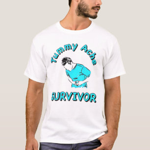 Funny Tummy Ache Survivor Quote Valentines day för T Shirt