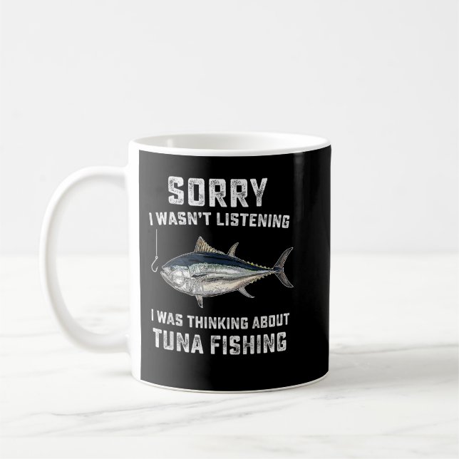 Funny Tuna Fishing Gag Gift Musky Tuna Humor Fishe Kaffemugg (Vänster)