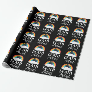 Funny tung död Metall Cat Rainbow Rock musik Presentpapper