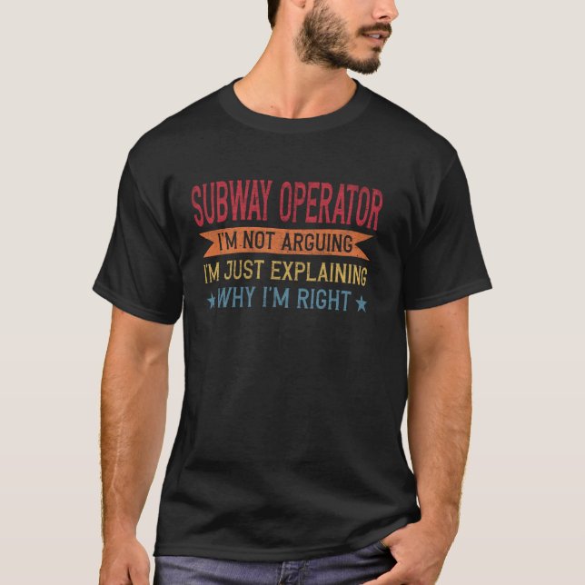 Funny Tunnelbanan för proffsoffert T Shirt (Framsida)