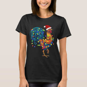 Funny Tupp Chicken jul Ljus Pajama Farm T Shirt
