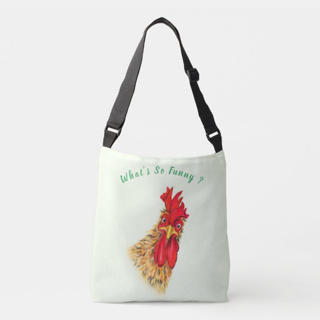 Funny Tupp Crossbody Bag - Anpassningsbar Text Axelväska (Framsida)
