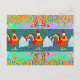 Funny Tupp Hen Funky Chicken Farm Animal Gifts Vykort