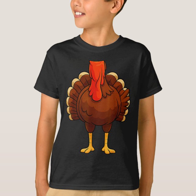 Funny Turkey Body Costume Thanksgiving Men Women K T Shirt (Framsida)