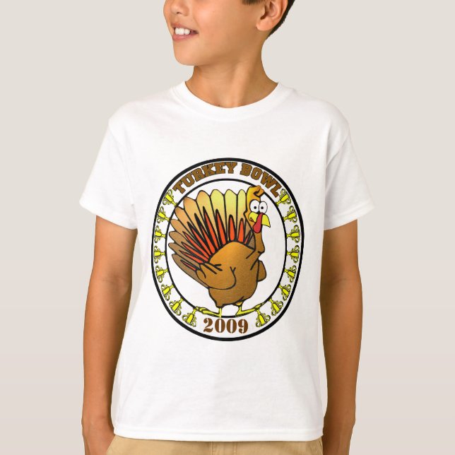 Funny Turkey Bowl T Shirt (Framsida)