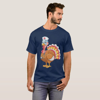 Funny Turkey Nurse Costume Thanksgiving Gift T Shirt