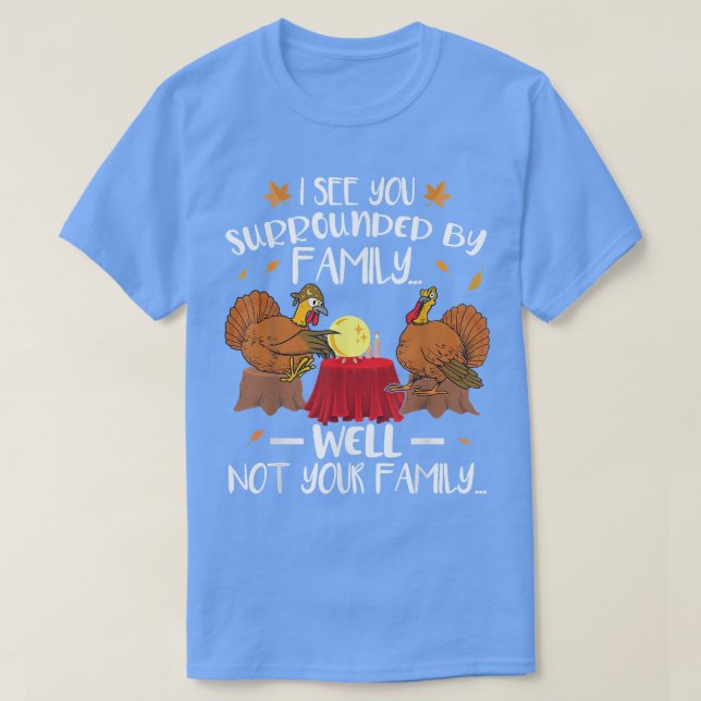 Funny Turkey Thanksgiving T-Shirt (Design framsida)