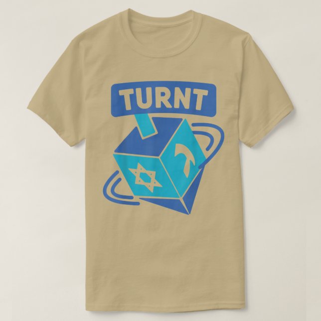 Funny Turnt Jewish Dreidel Hanukkah Gift T Shirt (Design framsida)