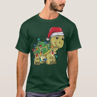 Funny Turtle Christmas Lights Christmas Turtle San T Shirt