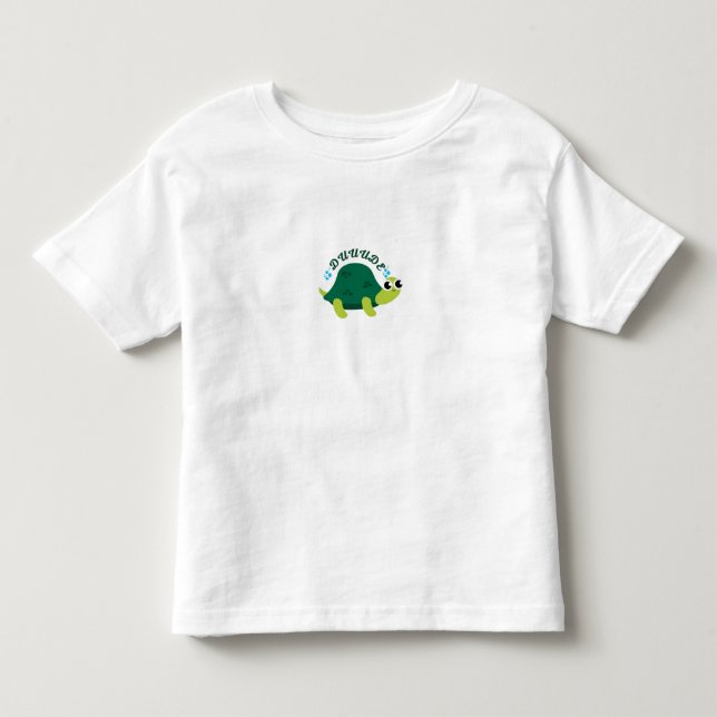 Funny Turtle DUUUDE – Kids Birthday Shirt T (Framsida)