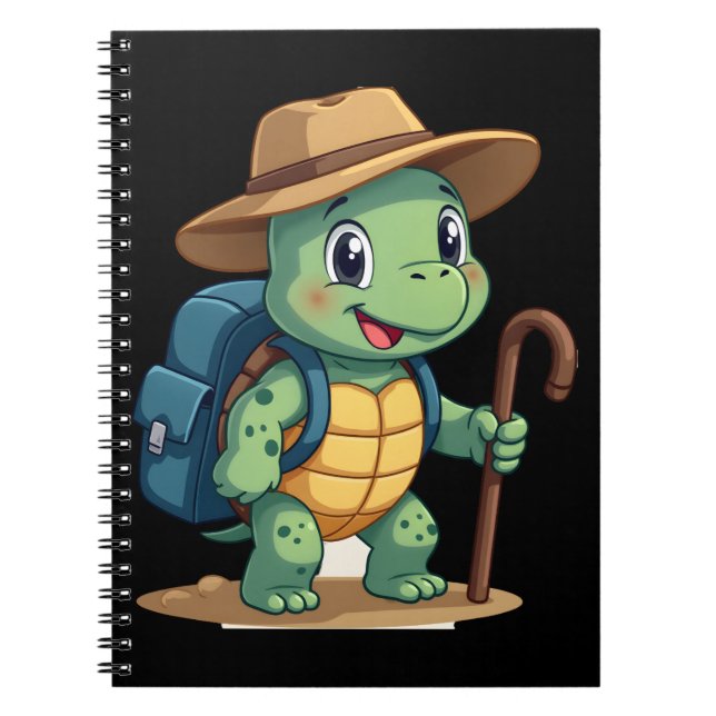 Funny Turtle Hiking Graphic Camping Lover Adventur Anteckningsbok (Framsidan)