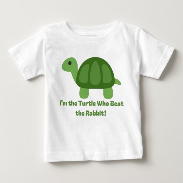 Funny Turtle Kids Shirt Beat Rabbit T Shirt (Framsida)