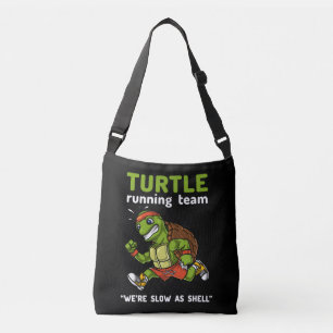 Funny Turtle Running Team Cardio Workout Exercise Axelväska
