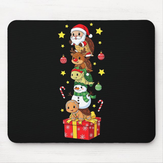 Funny Turtle Santa Elf Snowman Christmas Boys Girl Musmatta (Framsidan)