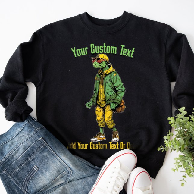 Funny Turtle Snyggt Animal Mode Lång Ärmad Tröja (Skapare uppladdad)