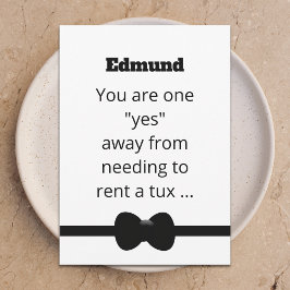 Funny Tux Will You Be My Best Man Digital Card Inbjudningar