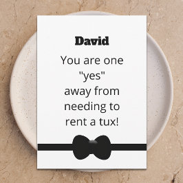 Funny Tux Will You Be My Usher Digital Card Inbjudningar