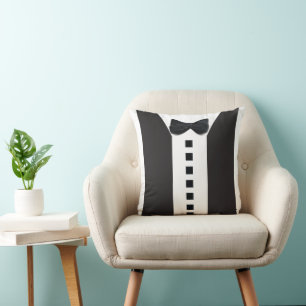 Funny Tuxedo 🎩 Cute Minimalist Elegance Kudde