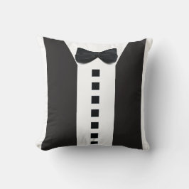 Funny Tuxedo 🎩 Cute Minimalist Elegance Kudde