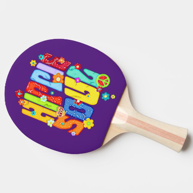 Funny Typografi - HIPPIE SOUL 1 Pingisracket (Sidan)