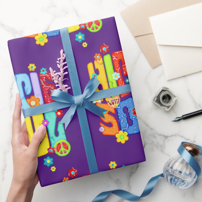 Funny Typografi - HIPPIE SOUL 1 Presentpapper (Gifting)